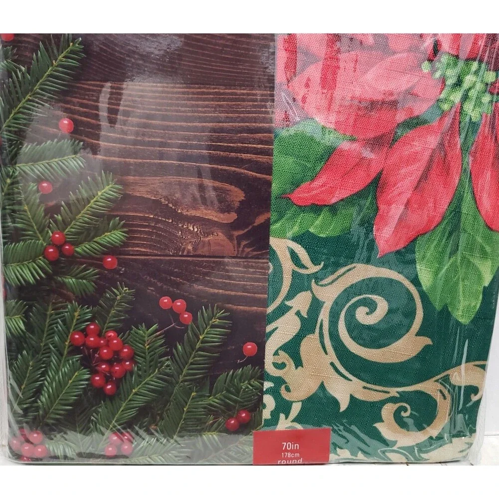 Printed Fabric Tablecloth, 70